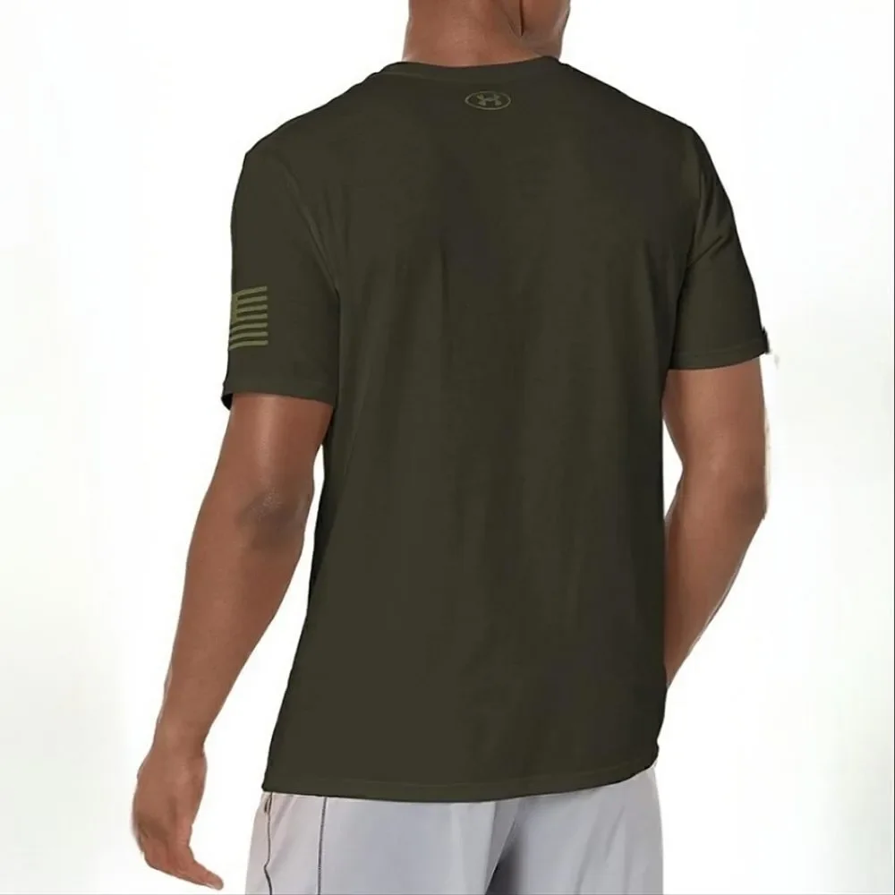 Under Armour Men's Crewneck Freedom Flag Shirt Sleeve T-Shirt